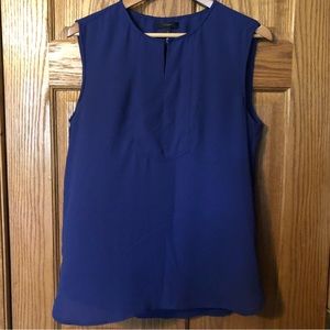 Women’s J. Crew Deep Blue Sleeveless Shirt Size 8